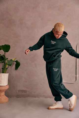 Capsule collection tracksuit in forest green