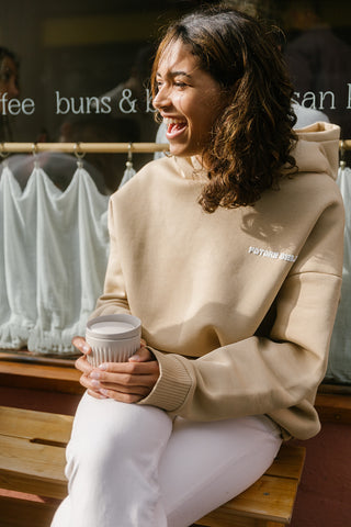 Coffee Collection Hoodie in Cappuccino
