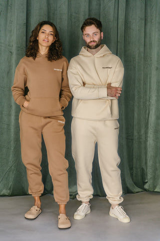 Coffee Collection Joggers in Latte
