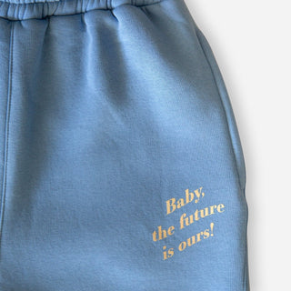 Slogan Joggers in Blue - #future_self_shop#Future_Self